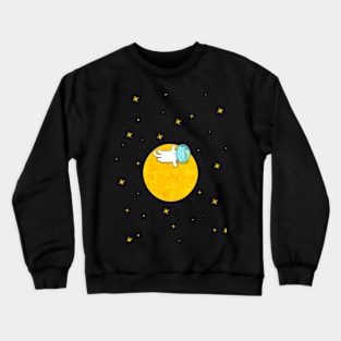 Cat And Moon Crewneck Sweatshirt